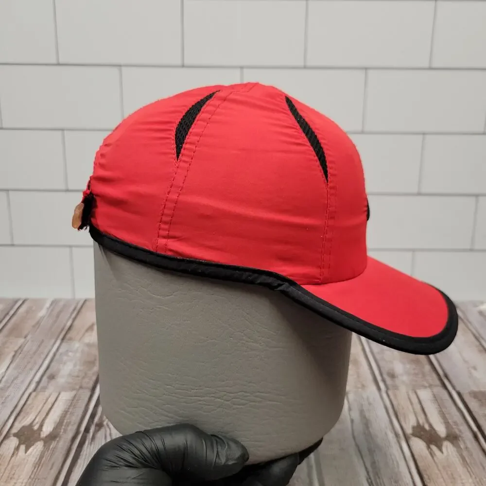 Nike Dri-FIT Running Hat Red Black Adjustable Lightweight Athletic Cap